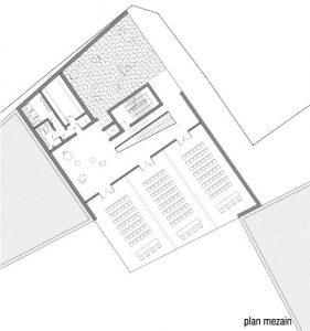 plan mezanin _ biblioteca teologie