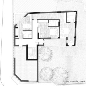 plan mansarda  propus _ boutique hotel